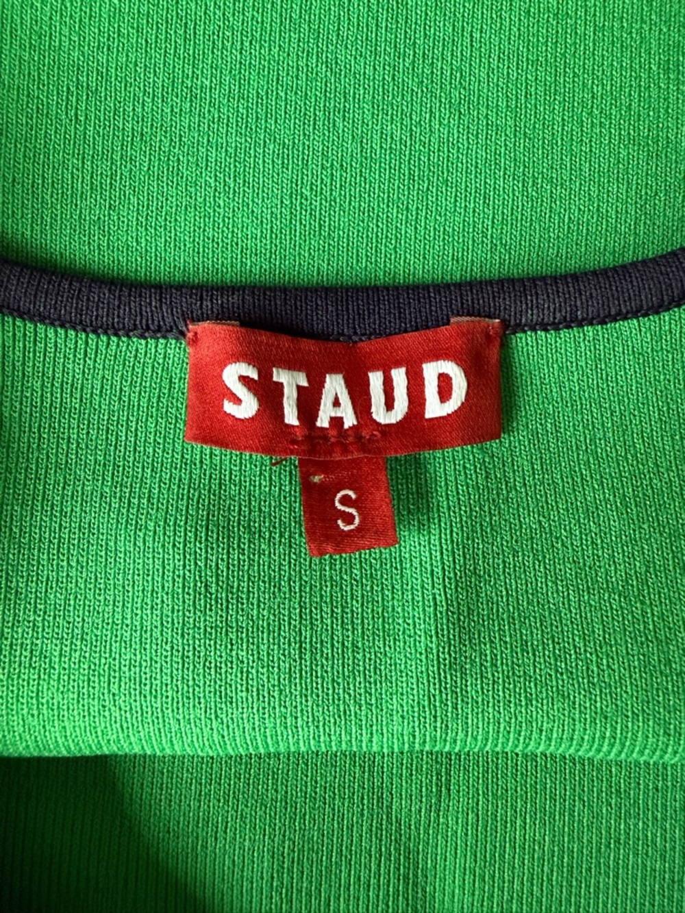 STAUD Green Square-Neck Knit Midi Dress - Picture 5 of 7